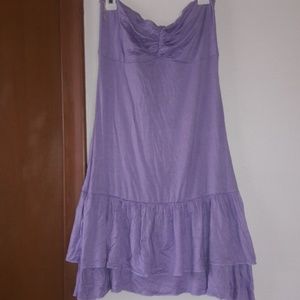 Strapless light  purple dress